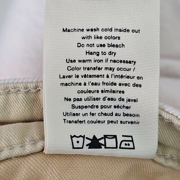 Rag Bone Ecru Rosa Boyfriend Ripped Jeans Women 27x30 High Rise Button Fly - Picture 9 of 11